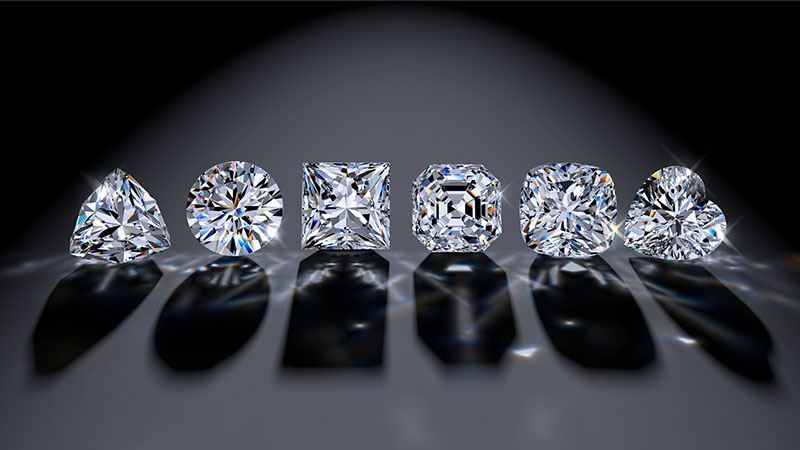 How are the various diamond shapes cut?