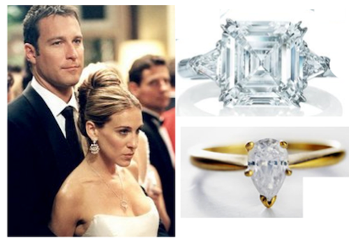Aidan Shaws traditioneller Diamant-Verlobungsring für Carrie in Sex and the City