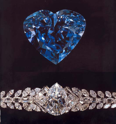 Der berühmte blaue Diamant, das Herzens der Ewigkeit, der Schönheit und ewige Liebe verkörpert. 