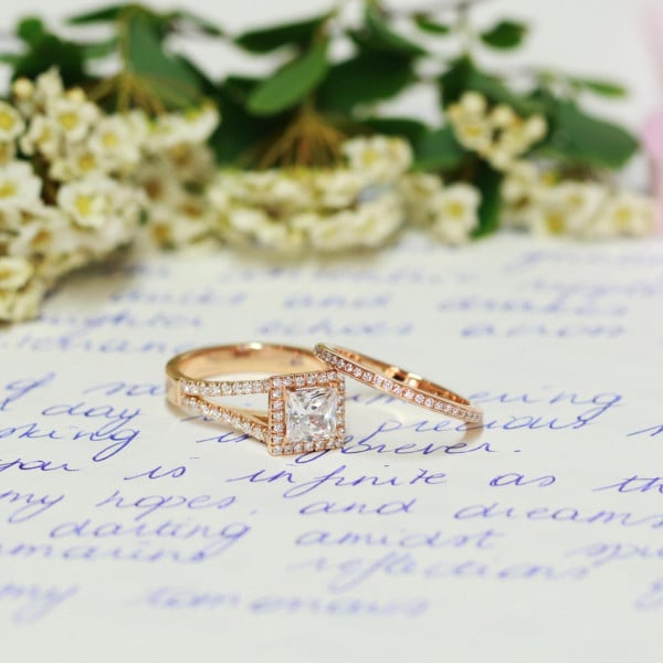 레드 골드 맞춤 제작 노트 반지 - BAUNAT