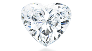 첫눈에 반한 사랑: 세계에서 가장 큰 하트 모양의 다이아몬드. - BAUNAT - 화이트에 내부적으로 완벽한 하트 모양의 다이아몬드 세팅