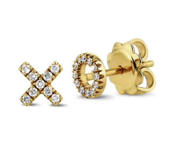 XO earrings yellow gold BAUNAT