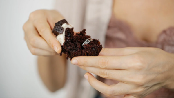 engagement ring hidden in a cake, making it a tasty surprise act