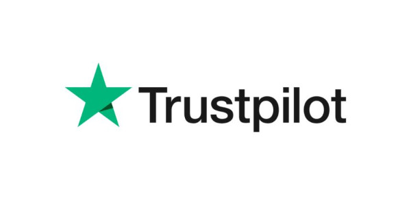 Trustpilot logo with green star icon and black wordmark on a white background