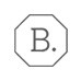 Logotipo negro con una B dentro de un octágono, sobre fondo blanco