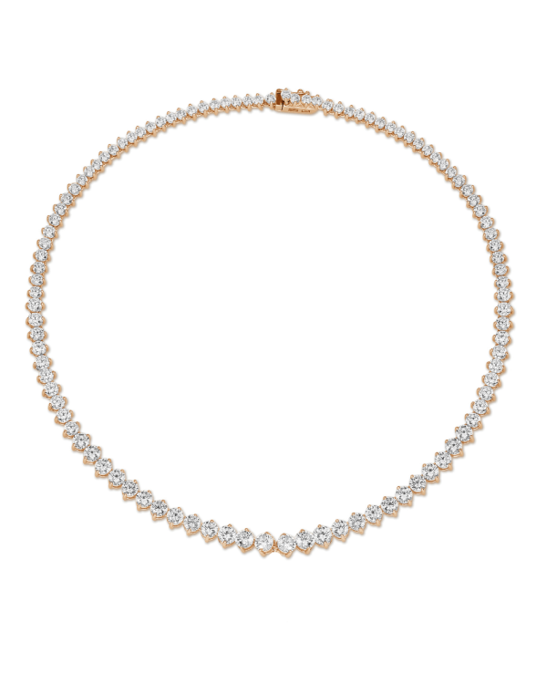 20.10 carat diamond gradient necklace in red gold