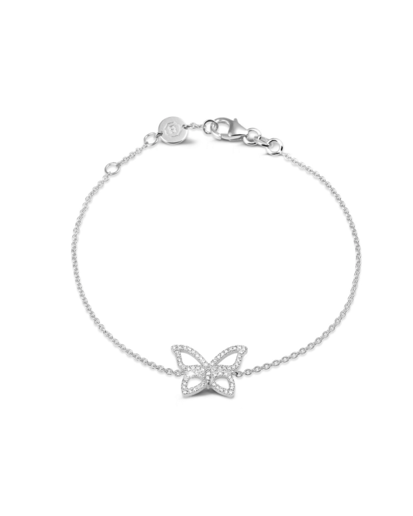 Vlinder hanger met Marquise en peer geslepen diamanten vleugels