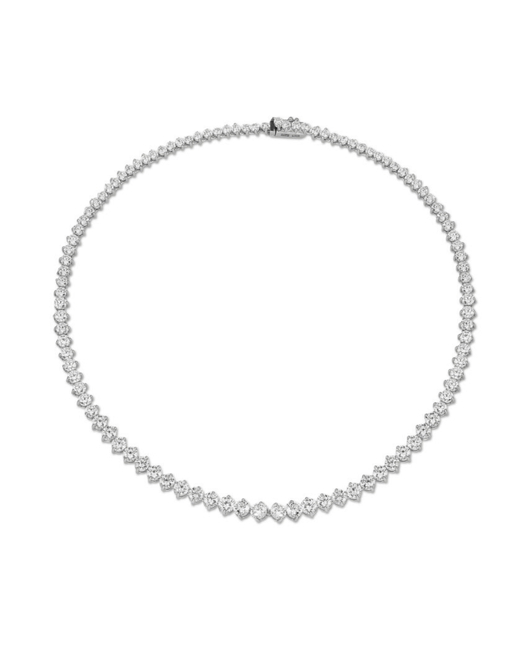 20.10 karaat diamanten dégradé halsketting in wit goud