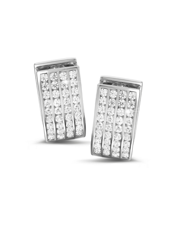 1.20 karaat diamanten oorbellen in wit goud