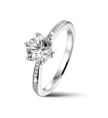 1 ct round diamond ring Baunat