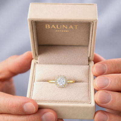 ringbox with engagement ring visual