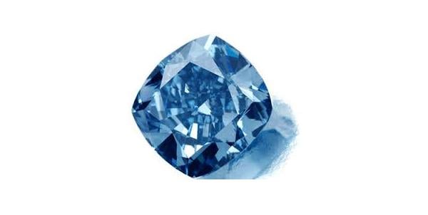 How does a diamond get its blue color?