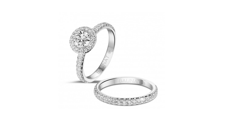 鑽石求婚戒指和結婚戒指