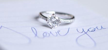 選擇一枚鑲橢圓形鑽石求婚戒指