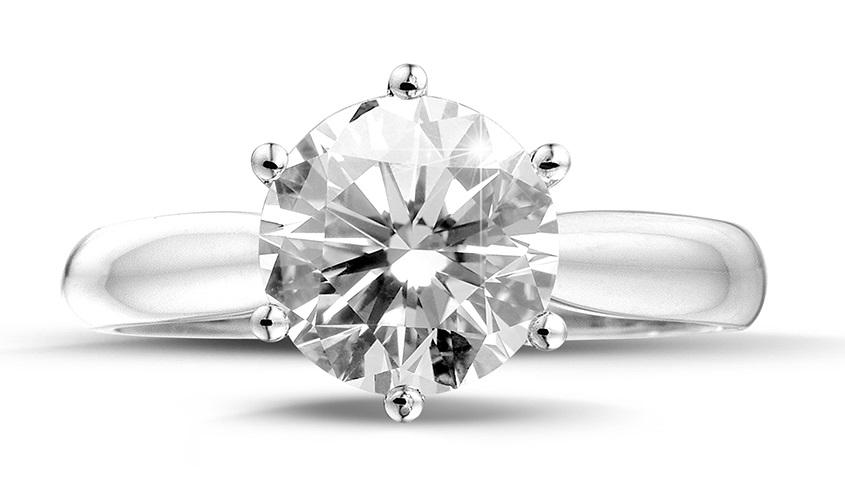 购买圆形明亮式切割钻石戒指的建议