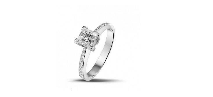 Which questions will a man be asking himself when looking for an engagement ring? 