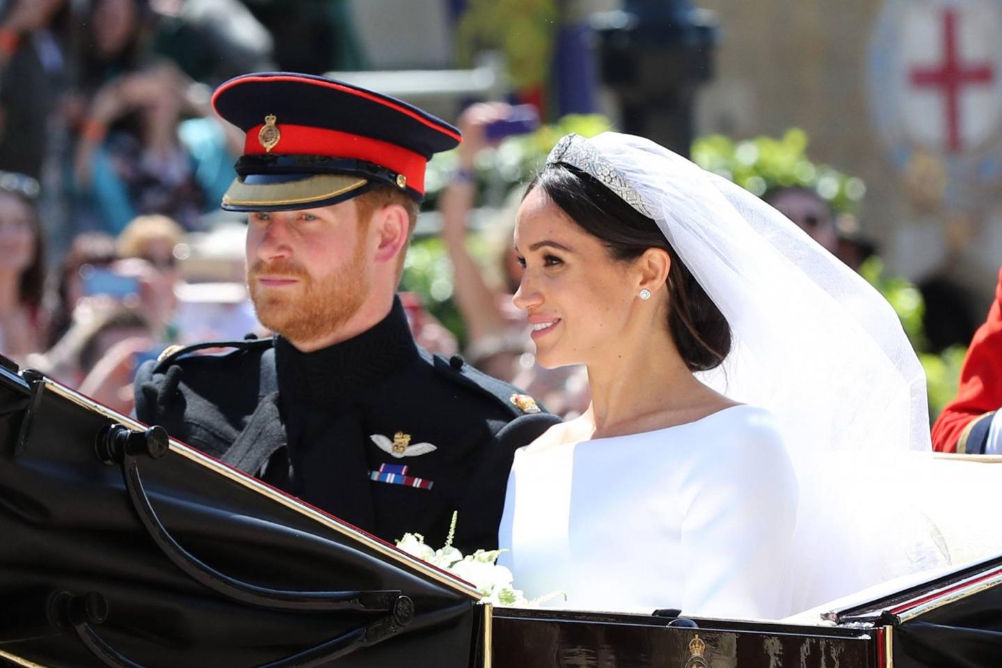 What exquisite jewels and diamonds graced the wedding of Prince Harry and Meghan Markle?