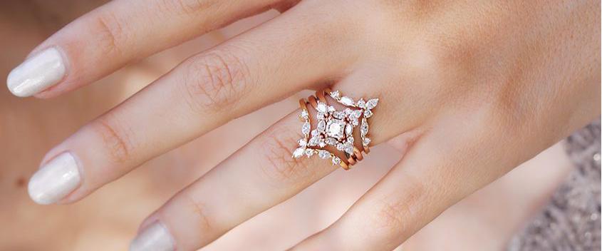 How To Wear Your Engagement and Wedding (and Other) Rings Together