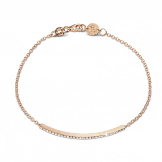 Armbanden - 0.25 karaat fijne diamanten armband in rood goud