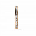 0.30 karaat diamanten alliance (half gezet) in rood goud