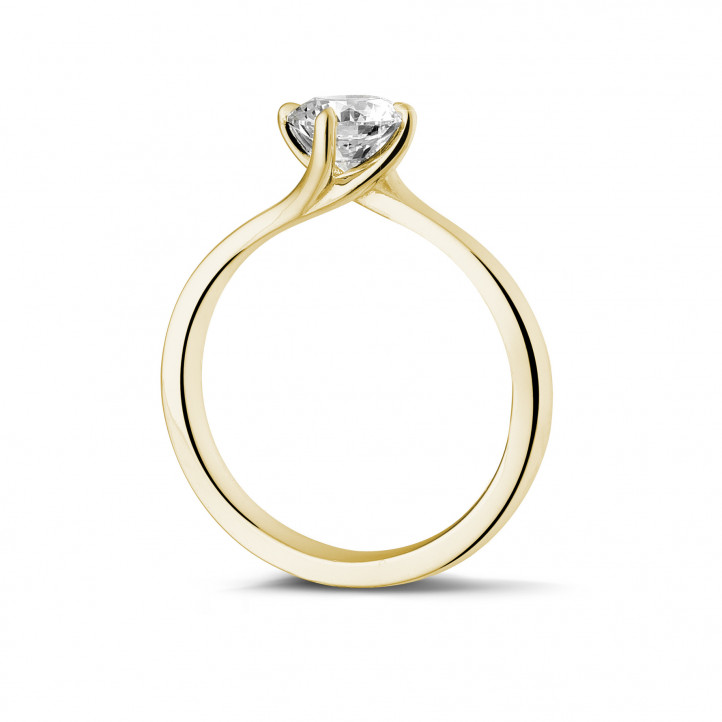 Mr. van den Berg - 0.90 karaat diamanten solitaire ring in geel goud