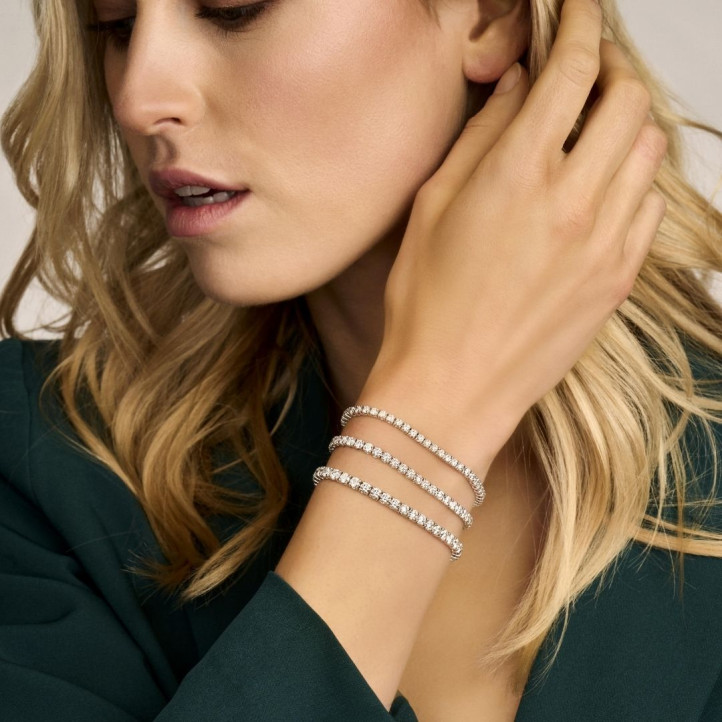 8.40 karaat diamanten tennisarmband in rood goud