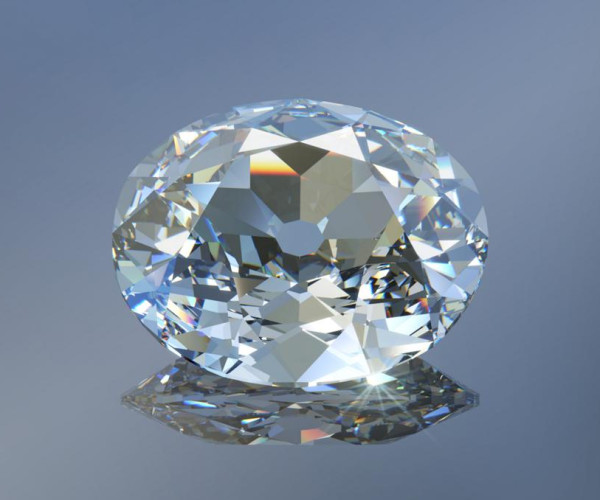 anzende Koh-i-Noor diamant te zien, die het licht prachtig weerkaatst