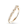 0.12 karaat eternity ring in roodgoud met ronde diamanten