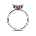 Vlinderring met Marquise en peergeslepen roze saffier vleugels