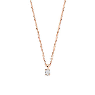 Nieuwe Artikelen - 0.15 karaat solitaire hanger met ovaal geslepen diamant in rood goud
