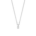 0.15 karaat solitaire hanger met ovaal geslepen diamant in witgoud