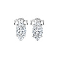 2.00 karaat solitaire oorbellen in wit goud met marquise diamanten