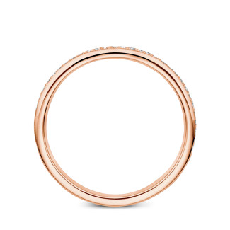 Diamanten alliance - 0.22 karaat half-bezette eternity ring in rood goud – past bij een selectie ringen uit de BAUNAT Iconic collectie