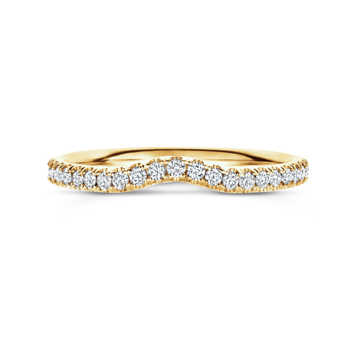 0.46 karaat rondom-bezette eternity ring in geel goud – past bij een selectie ringen uit de BAUNAT Iconic collectie