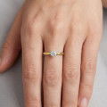 2.00 karaat diamanten solitaire ring in geel goud
