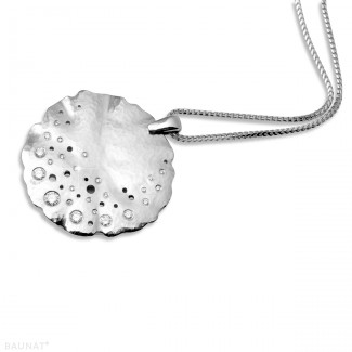 2024 Stock sale - Exclusieve BAUNAT stock verkoop (geen 30 dagen retourrecht) - 0.46 karaat diamanten design hanger in wit goud