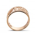 0.17 karaat diamanten design ring in rood goud