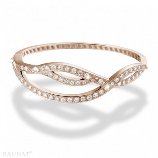 Armbanden - 2.43 karaat diamanten design armband in rood goud