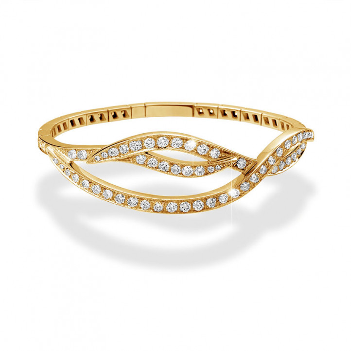 3.32 karaat diamanten design armband in geel goud