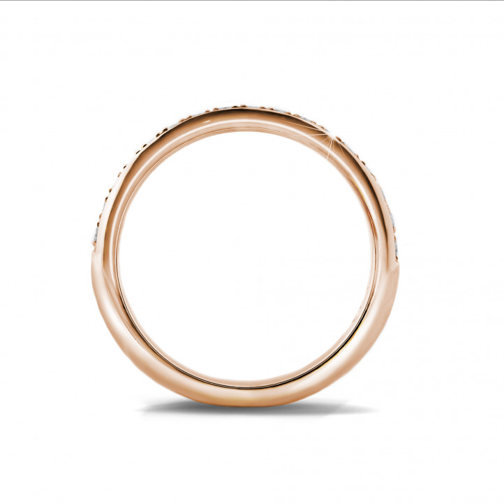 0.30 karaat diamanten alliance (half gezet) in rood goud