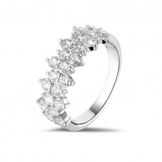 Ringen - 1.20 karaat diamanten alliance ring in wit goud