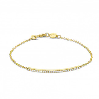 Armbanden - 0.25 karaat fijne elegante diamanten armband in geel goud