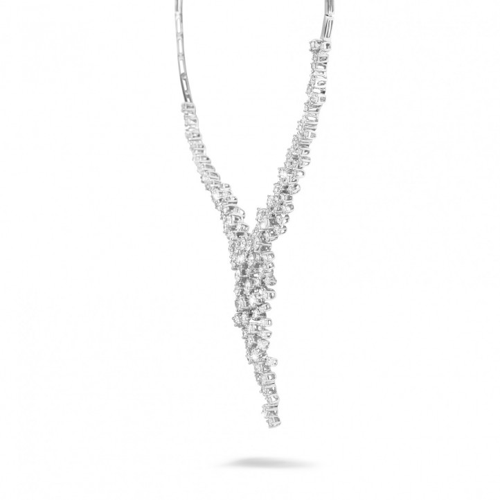 5.90 karaat diamanten halsketting in platina
