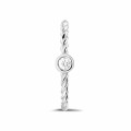 0.07 karaat diamanten gedraaide combinatie ring in wit goud