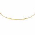 0.30 karaat fijne halsketting in geel goud met gele diamanten