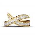 1.40 karaat diamanten design ring in geel goud