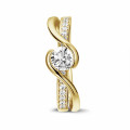 0.50 karaat diamanten solitaire ring in geel goud