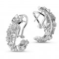 Exclusieve BAUNAT stock verkoop (geen 30 dagen retourrecht) - 0.50 karaat diamanten design bloemenoorbellen in wit goud