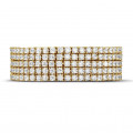 25.90 karaat brede diamanten tennisarmband in geel goud