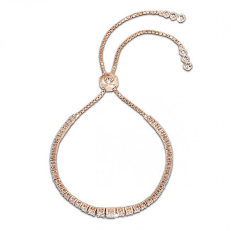 Armbanden - 1.50 karaat diamanten dégradé armband in rood goud